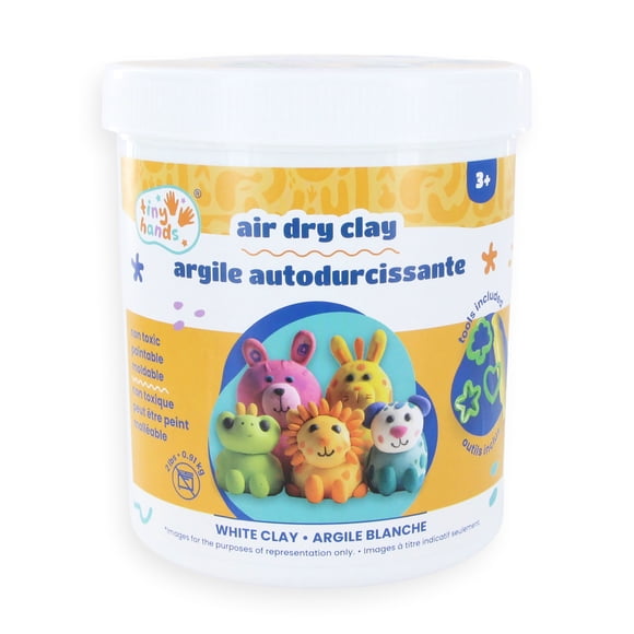 TINY HANDS White Air-Dry Clay with Tools, 900 g (2 lb), Ages 3+