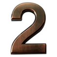 thumbnail image 2 of Lefu Adhesive Glossy 3D House Number Door Plate Sign Outdoor Hotel Room Number, 2 of 7