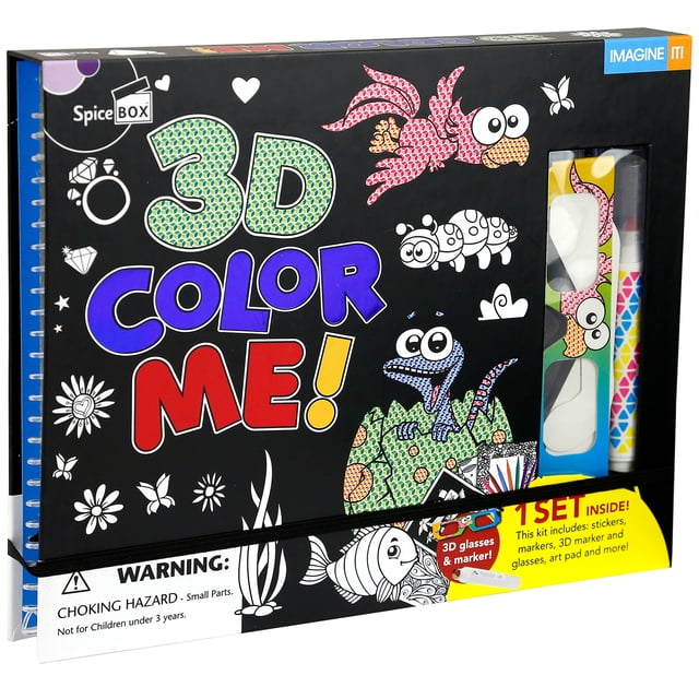 SpiceBox Trousses d'Art pour Enfants Imagine It 3D Color Me Tranche d'Âge 8+