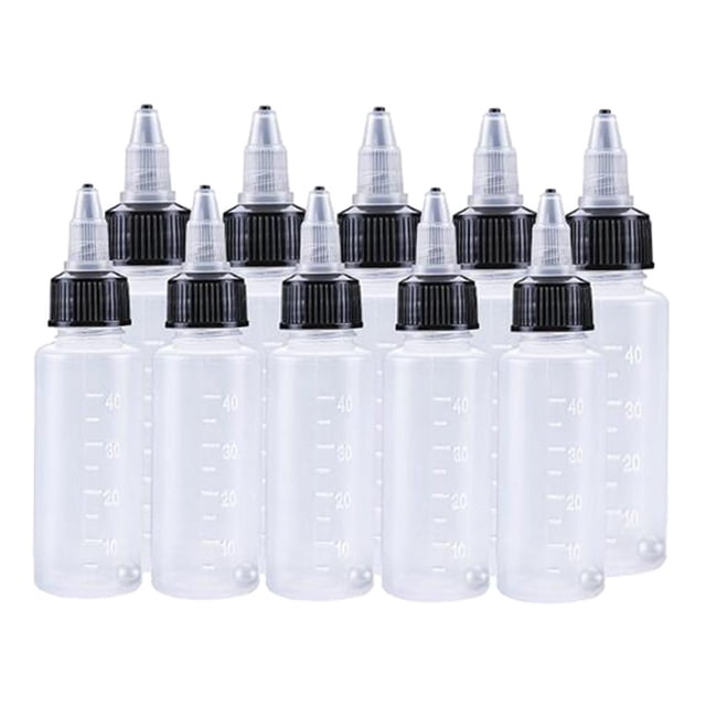 Tachiuwa 10x Recyclable Spare Airbrush Ink Empty Bottles LDPE Body 50ml