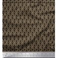 thumbnail image 1 of Soimoi Black polyester Crepe Fabric Square Geometric Print Sewing Fabric Yard 42 Inch Wide, 1 of 3