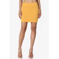 thumbnail image 2 of Jupe Tube Double Couche Taille Haute en Coton Extensible Basique pour Femmes, 2 of 7