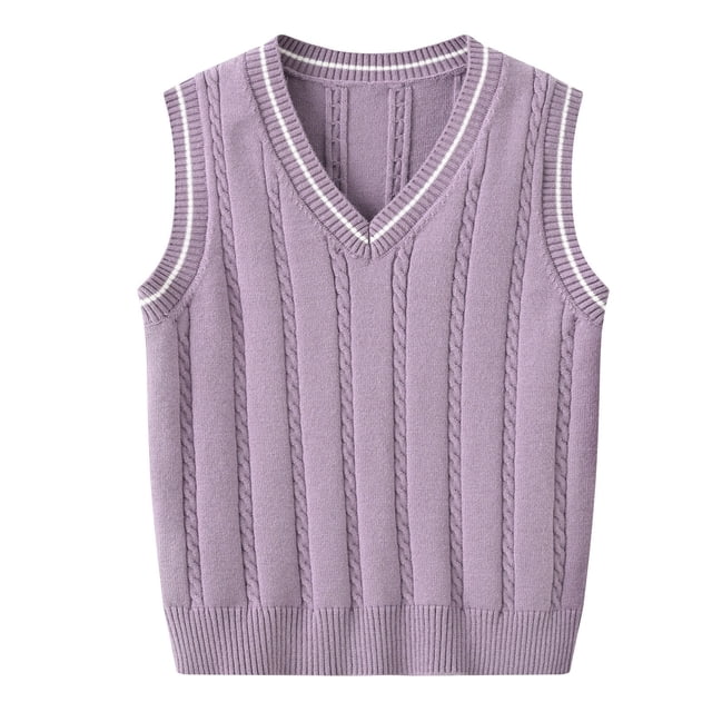 Kcodviy Garçons et Filles Tout-Petits V 18 Mois Manteau d'Hiver Col Gilet Chandail Sans Manches Chandail Sans Manches Gilet Femmes Chaud Tricoté Chandail Maille Bébés Chandails Hauts