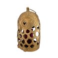 thumbnail image 2 of Lanterne de Bougie Décorative en Aluminium en Filigrane Doré Hibou, 2 of 3