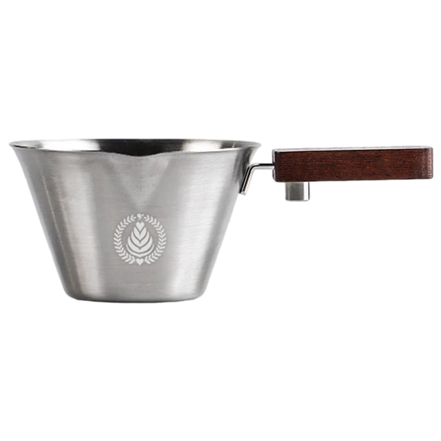 Tasse à Mesurer en Verre Tasse à Mesurer Italienne, Tasse à Café à Poignée en Bois, Tasse D'Extraction à Marque d'O Ounce, Tasse Graduée en Acier Inoxydable