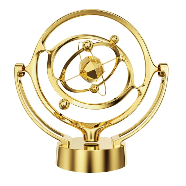 SDNall Perpetual Motion Desk Toy, Earth Perpetual Motion Desktop Model - Rotating Magnetic Wobbler Astrometer Track Pendant