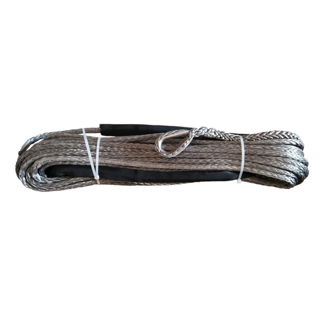 120500Lbs Winch Rope Line Cable 10mm 30m 12 Strand Synthetic Winch Rope, Blue Orange Grey Color For ATV UTV SUV ,Easy to Carry