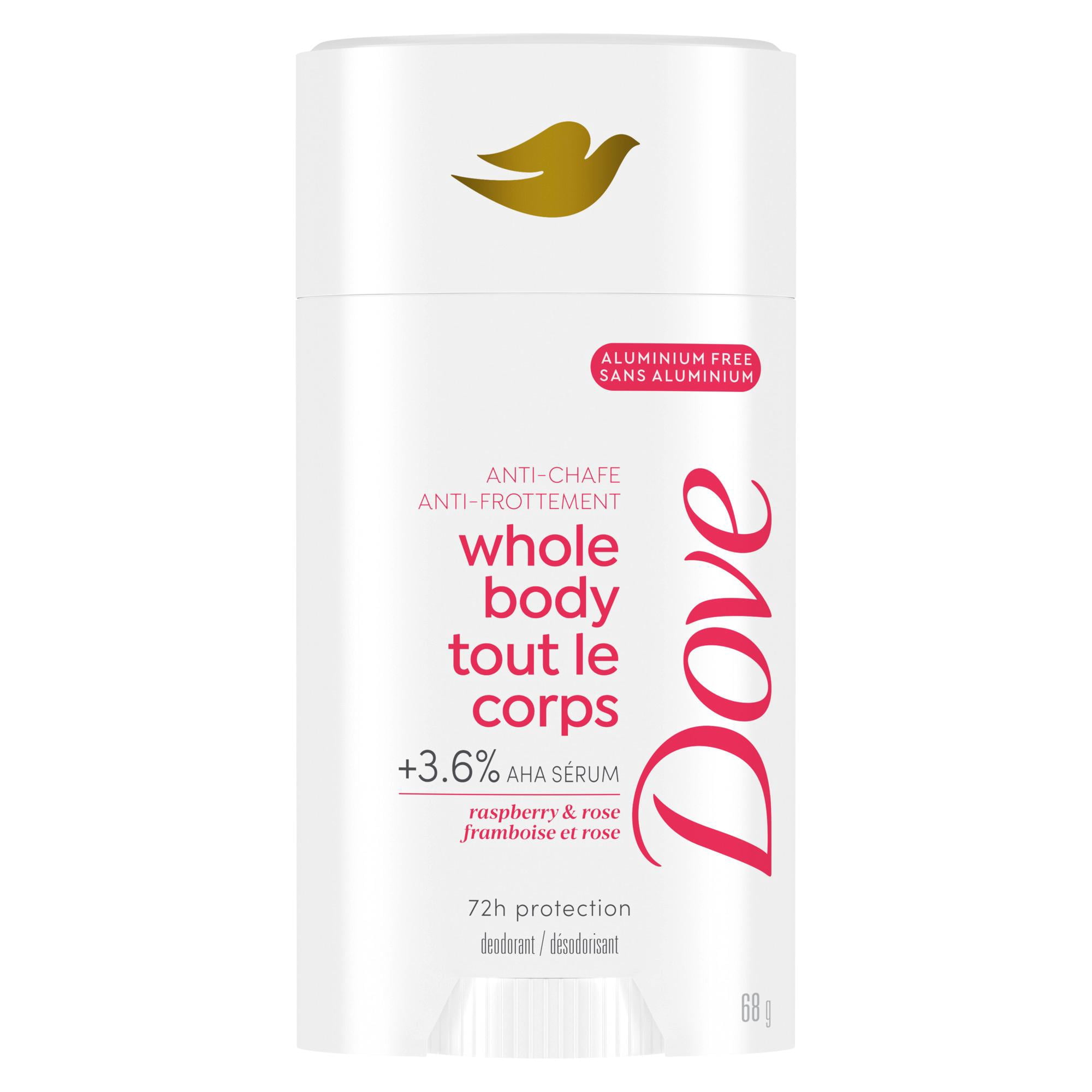 Dove Désodorisant en Bâton pour Tout le Corps Sans Aluminium Framboise et Rose, 68 g
