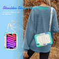 thumbnail image 4 of navor Rugged Cover Compatible with iPad Mini 6 (2021), Rotatable Kickstand Shoulder & Hand Strap Shockproof Heavy Duty Protective Case, 4 of 9