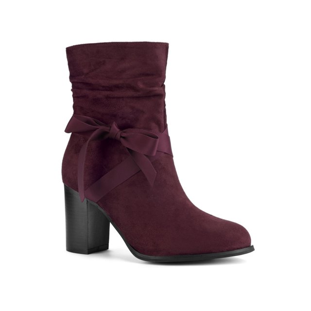 Unique Bargains Bottines à Talon Bloc Décontractées pour Femmes
