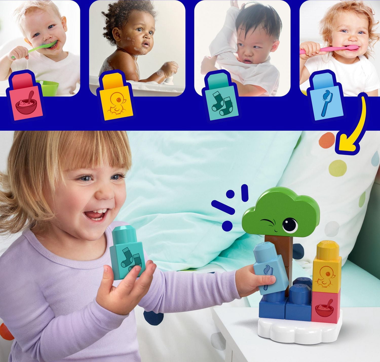 MEGA BLOKS Fisher-Price Veilleuse Doux Sommeil, 30 pièces