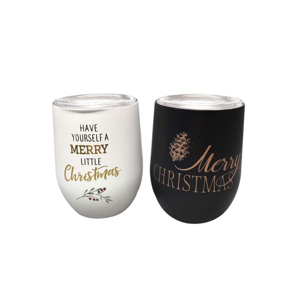 Holiday Time Pack of 2 Double Wall Tumbler