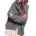 thumbnail image 2 of IMENGL Autumn winter heavy needle thickened cardigan, Gray M, Size M-2XL, 2 of 4