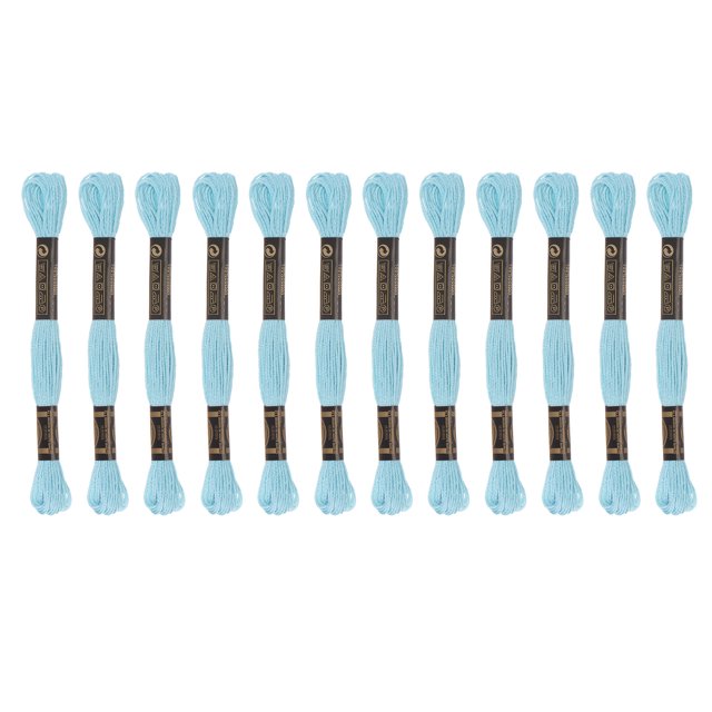 Unique Bargains Light Blue Cotton Embroidery Floss, 8m - 12 Skeins