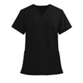 thumbnail image 3 of T-Shirt à Col Rond pour Homme à Manches Courtes avec Poche, Haut Tee avec Pantalon à Taille Élastique, Uniforme d'Infirmier, Ensemble de Sarraus pour Soignant, Travail à l'Hôpital, Tenue Décontractée Quotidienne / IhhxPro, Noir 2TG, 3 of 9