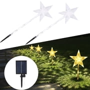 EGNMCR Outdoor Lights Garden Light Solar Decorations Outdoor LED Solar Powered Candle Roadway Lights 8 Mode Solar Light