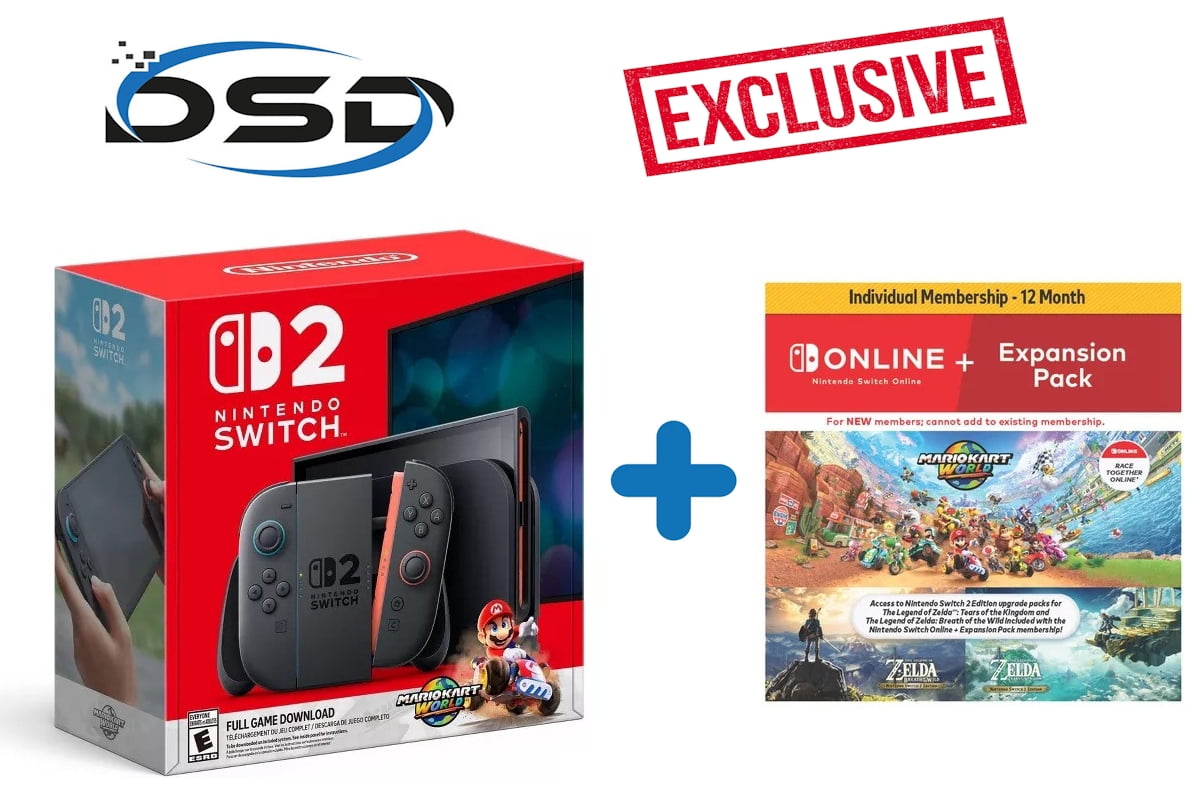 2025 Newest Nintendo Switch™ 2 System + Mario Kart™ World + 12