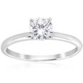 thumbnail image 1 of 3/4 Ct Round-Cut Natural Diamond Solitaire Engagement Ring 14k White Gold, 1 of 3