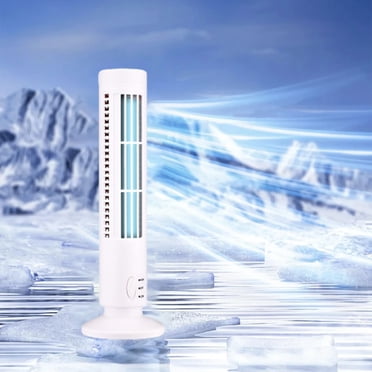 Yeciiwht Tower Fan for Bedroom, Standing Floor Fan Simulates Natural Wind, Fan that Blow Cold Air with Two Speeds, Portable USB Port, 13" Portable Desk Table Fans for Room, Home, Office