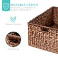 thumbnail image 3 of Best Choice Products Set of 3 Large Hyacinth Storage Baskets, Handwoven Rectangular Organizer Totes w/Handles, Removable Lid - 21", 20", 18", 3 of 3