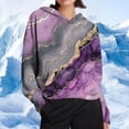 thumbnail image 1 of NJDVHB Womens Hooded Sweatshirts,Women Fall And Winter Solid Color Long Sleeve Warm Wool Pockets Drawstring Hooded Sweatshirt Top, 1 of 4