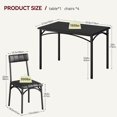 thumbnail image 2 of Twister.CK Dining Table Set with 4 Soft Cushioned Chairs, 5-Piece Kitchen Table & Chairs Set, for Kitchens, Dining Rooms, Apartments, Studios, Black, 2 of 9