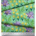 thumbnail image 3 of Soimoi Rayon Fabric Leaves & Floral Artistic Print Sewing Fabric Yard 56 Inch Wide, 3 of 5