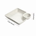 thumbnail image 3 of Japanese Style Dumpling Plate with Vinegar Compartment - Reusable Stackable Dish for Meals Parties, Food Safe Material for Home Cafe Use, White, JKODE, 3 of 8