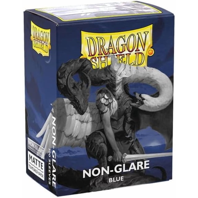 Dragon Shield Pochettes Mates pour Cartes Format Standard 100 Unités - Bleu Non Éclatant - Pochettes TCG Lisses et Résistantes de Qualité Supérieure / Compatibles avec Pokemon, Flesh & Blood, One Piece et Magic : The Gathering