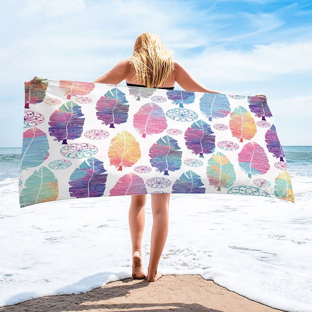 SuoKom Pool Towels Microfiber Beach Towel Super Lightweight Colorful Bath Towel Sandproof Beach Blanket Multi-Purpose Towel For Travel Swimming Pool 30x60 Inch Beach Stuff On Clearance