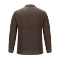 thumbnail image 4 of Rbaofujie Chandail pour Hommes Mode pour Hommes Col en V Chaud Extérieur Manches Longues Chandail Tricoté Haut Col en V Chandail Brun Chandails de Course pour Hommes, 4 of 5