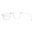 thumbnail image 2 of SA106 Clear Frame Half Horn Rim Poindexter Nerdy Eye Glasses, 2 of 4