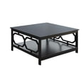 thumbnail image 1 of Convenience Concepts Omega Table Basse Carrée avec Grande Surface et Tablette Inférieure, Noir, 1 of 5