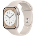 thumbnail image 1 of Refurbished Apple Watch Series 8 Aluminum 45mm A2774 (GPS + Cellular) Starlight (Grade A), 1 of 1
