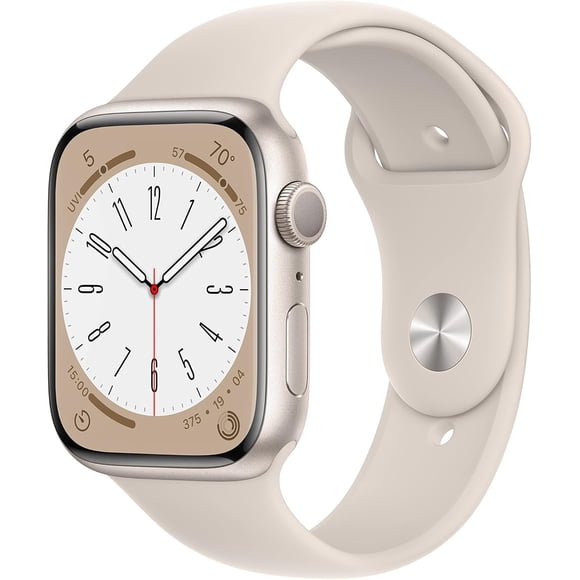 Refurbished Apple Watch Series 8 Aluminum 45mm A2771 (GPS Only, No Cellular) Starlight (Grade A)