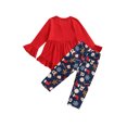 thumbnail image 3 of Faithtur Tenue pour Petites Filles, Hauts à Manches Longues, Pantalons Imprimés, 3 of 7