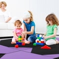 thumbnail image 4 of Gymax 10' x 4' x 2'' 4-Panel Folding Gymnastics Exercise Mat w/ Loop Fasteners Purple & Black, 4 of 10