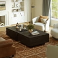 thumbnail image 4 of GUNAITO Table Basse à Plateau Relevable avec Rangement, Table Basse Carrée et Table Centrale Style Ferme Moderne pour Salon, Espresso Noir, 4 of 8