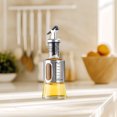 thumbnail image 4 of Bouteille Distributrice d'Huile en Acier Inoxydable avec Échelle pour Cuisine, Buse Automatique, Corps en Verre, 200ml 300ml 500ml Tailles, Argent, 4 of 6