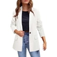 thumbnail image 1 of CEHVOM Mode Femmes Col Rabattu Manches Longues Manteau Cardigan Blouse Décontractée Liquidation, 1 of 5