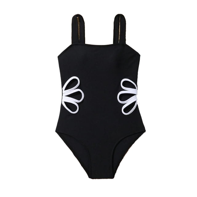 REDARER Girls' Swimsuit with Adjustable Straps – One-Piece Bathing Suit,Size 11-12 Years