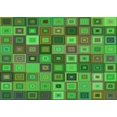 thumbnail image 1 of Ahgly Company Tapis Rectangulaire d'Intérieur Lavable en Machine, Algues Vertes, 2 Pieds x 3 Pieds, 1 of 7