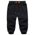 thumbnail image 2 of SHIXIAOO Men's Casual Sports Drawstring Zipper Three-Pocket Cropped Trousers, 2 of 4