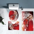 thumbnail image 4 of Leutsin Christmas Bathroom Rugs and Mats Set 3 Piece, Red Christmas Snowman Bathroom Rugs Non Slip, Red Winter Absorbent Memory Foam Bath Mat Machine Washable Bathroom Floor Mats, 4 of 9