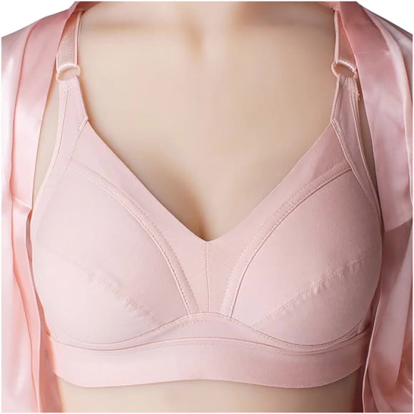 Pisexur Woman Bras Longline Wide Straps Everyday Bra Full Coverage Seamless Smooth Comfort Wireless Bra No Underwire Lift Bralette Minimizer T-Shirt Underwear Soft Breathable Cotton Bras