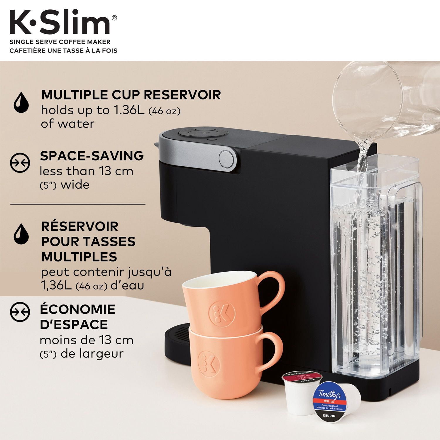Keurig K-Slim Single Serve K-Cup Pod Coffee Maker