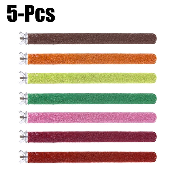 5PCS Bird Perches Training Interactive Bird Stand Perches Bird Cage Perches Bird Stand Toys