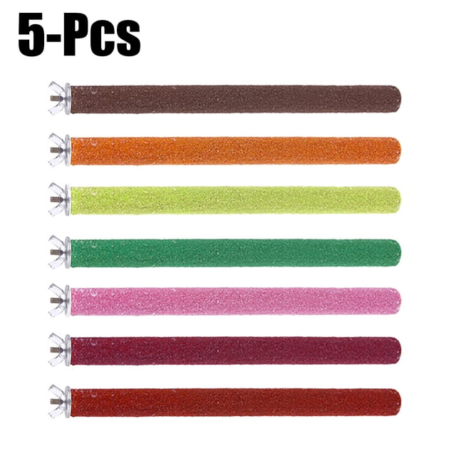 5PCS Bird Perches Training Interactive Bird Stand Perches Bird Cage Perches Bird Stand Toys