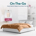 thumbnail image 3 of Sleepgram Supima 400 Thread Count Cotton Zippered Duvet Cover, Twin, Sand, 3 of 7