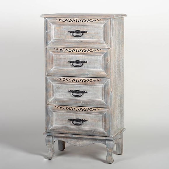 Armoire Gris Délavé à 4 Tiroirs
